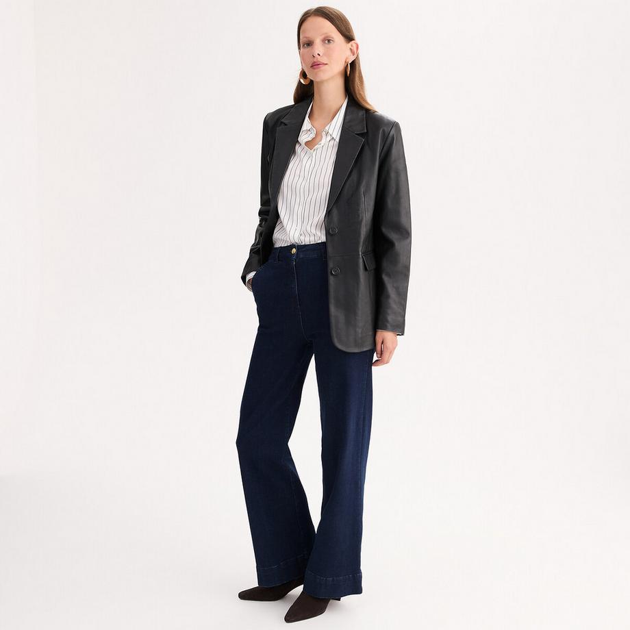 La Redoute Collections Blazer in pelle di agnello taglio dritto  