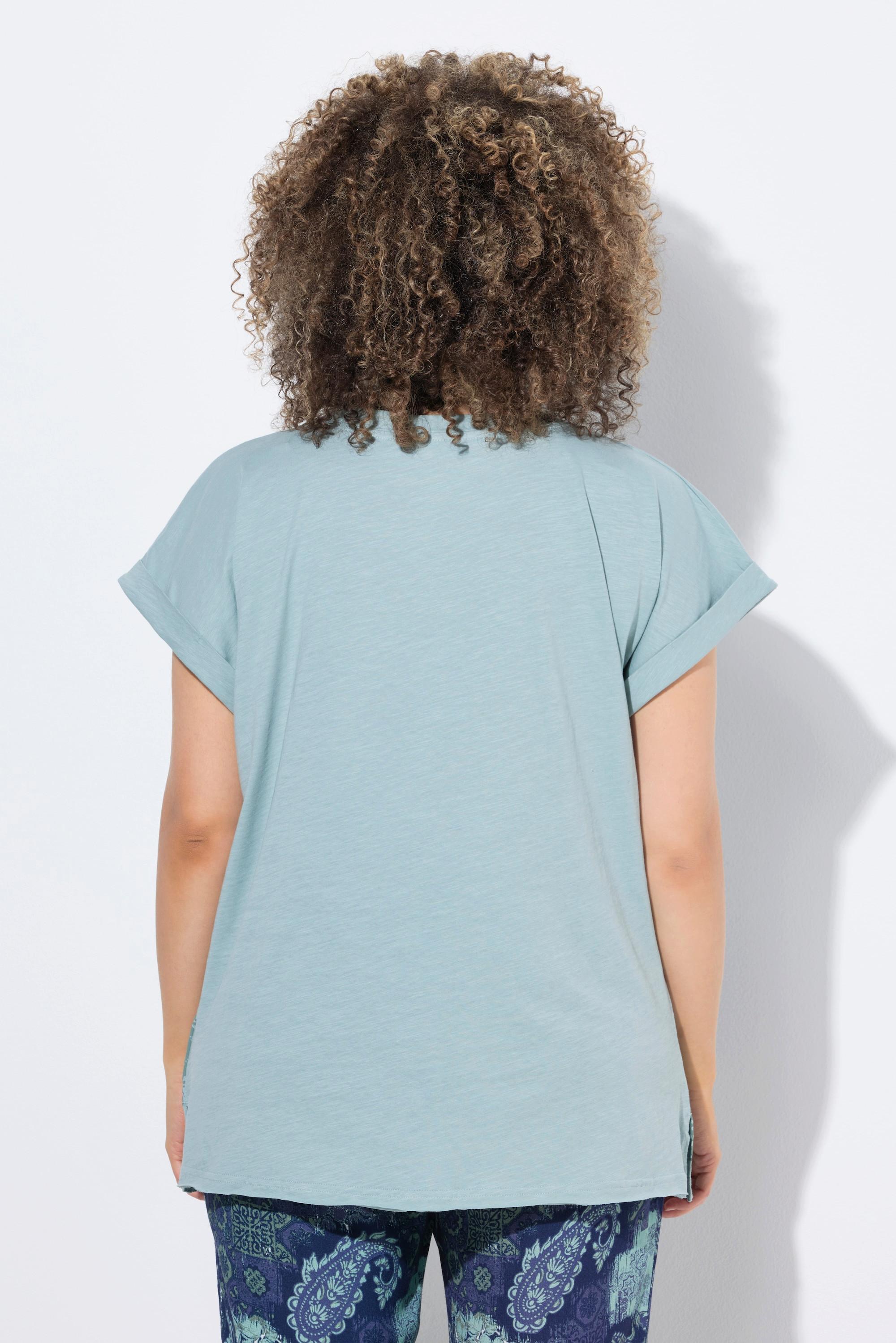 Ulla Popken T-shirt Oversize Imprimé 3D Col Rond Manches Courtes  