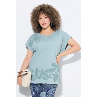 Ulla Popken T-shirt Oversize Imprimé 3D Col Rond Manches Courtes  