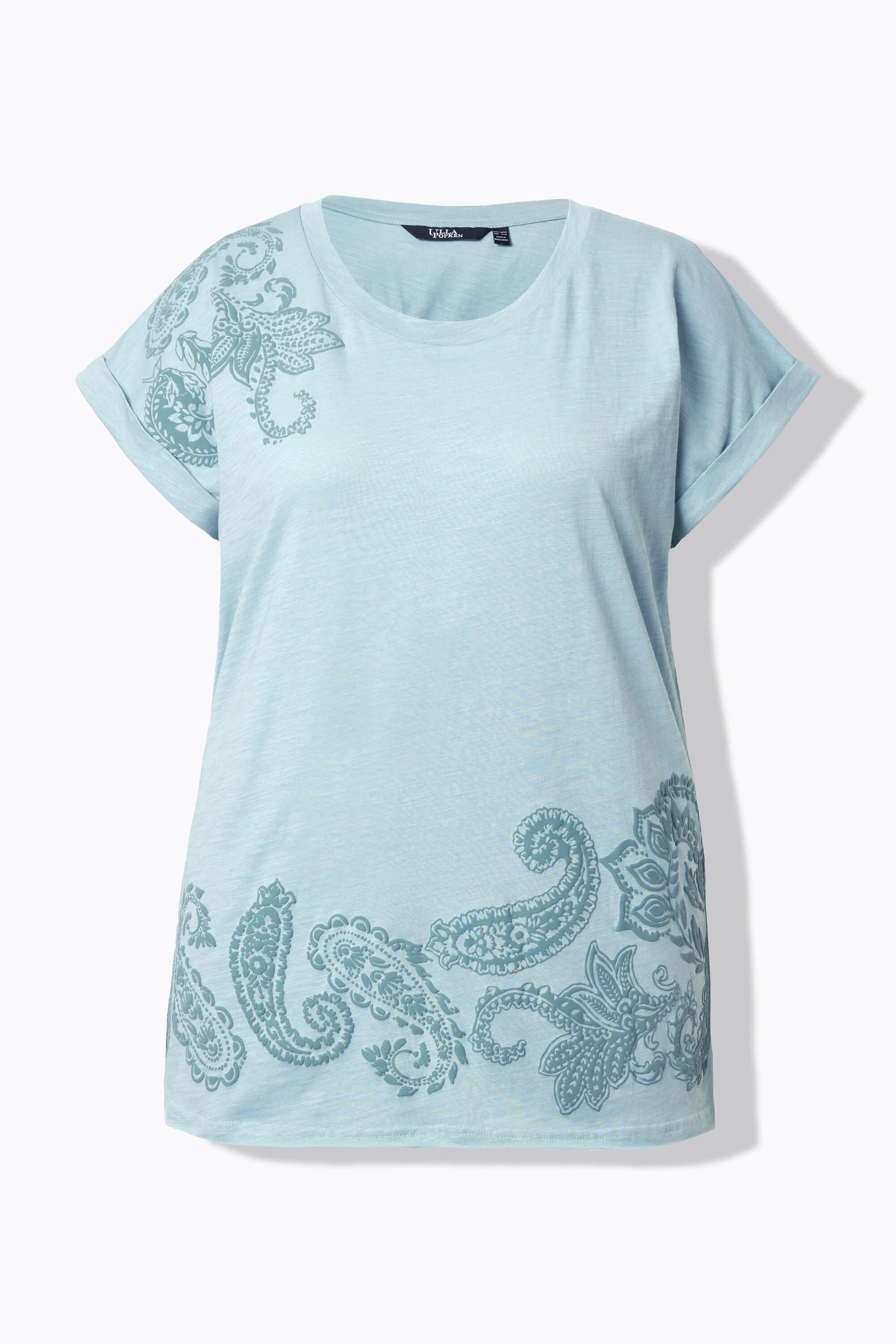 Ulla Popken T-shirt Oversize Imprimé 3D Col Rond Manches Courtes  