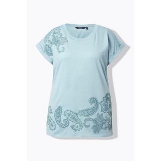 Ulla Popken T-shirt Oversize Imprimé 3D Col Rond Manches Courtes  