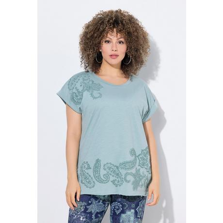 Ulla Popken T-shirt Oversize Imprimé 3D Col Rond Manches Courtes  