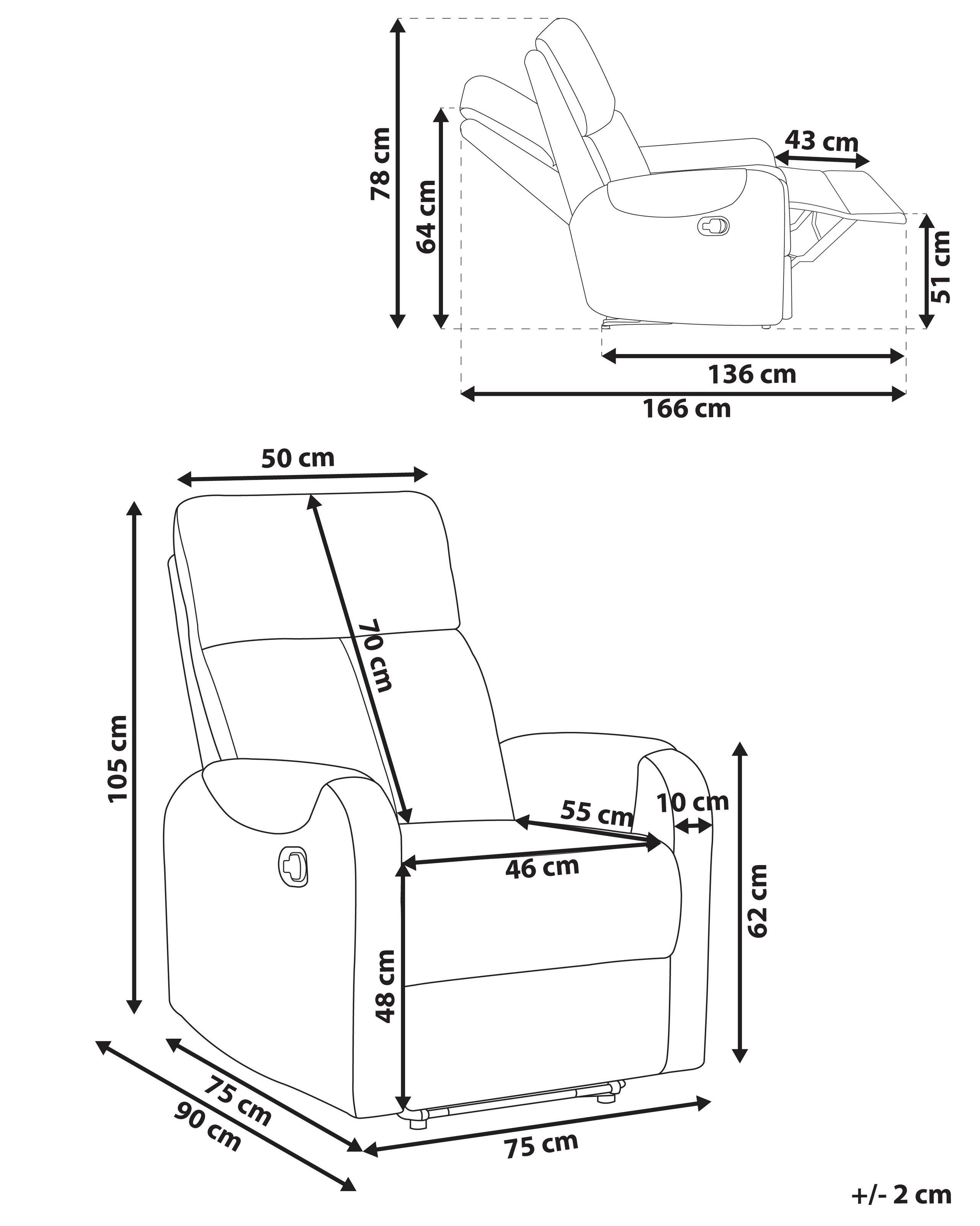 Beliani Fauteuil en Polyester Moderne SOMERO  