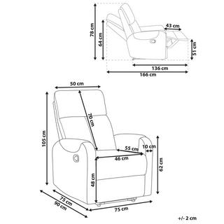 Beliani Fauteuil en Polyester Moderne SOMERO  