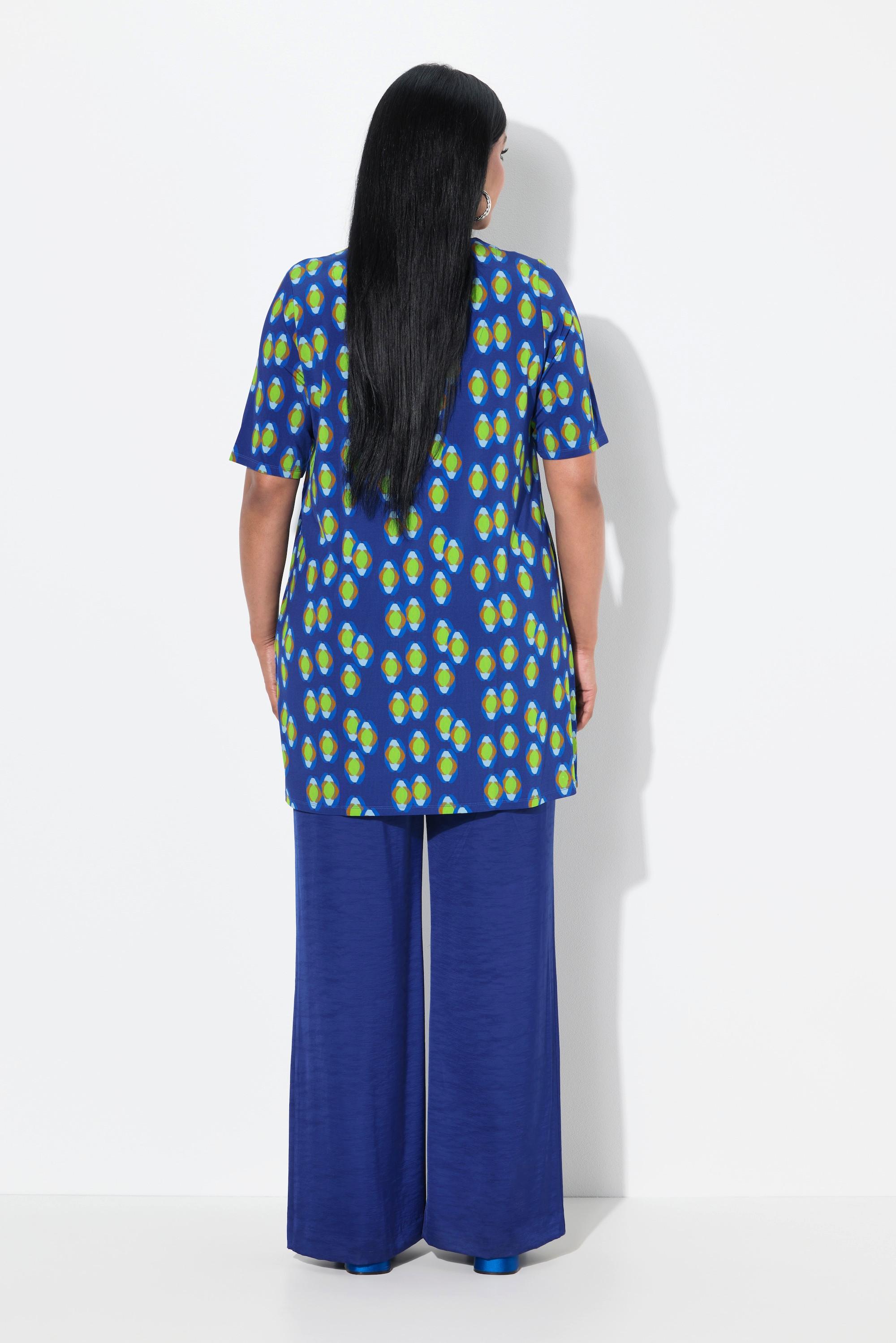 Ulla Popken Slinky A-Line Scollo a V Mezze Maniche Maglia Lunga  