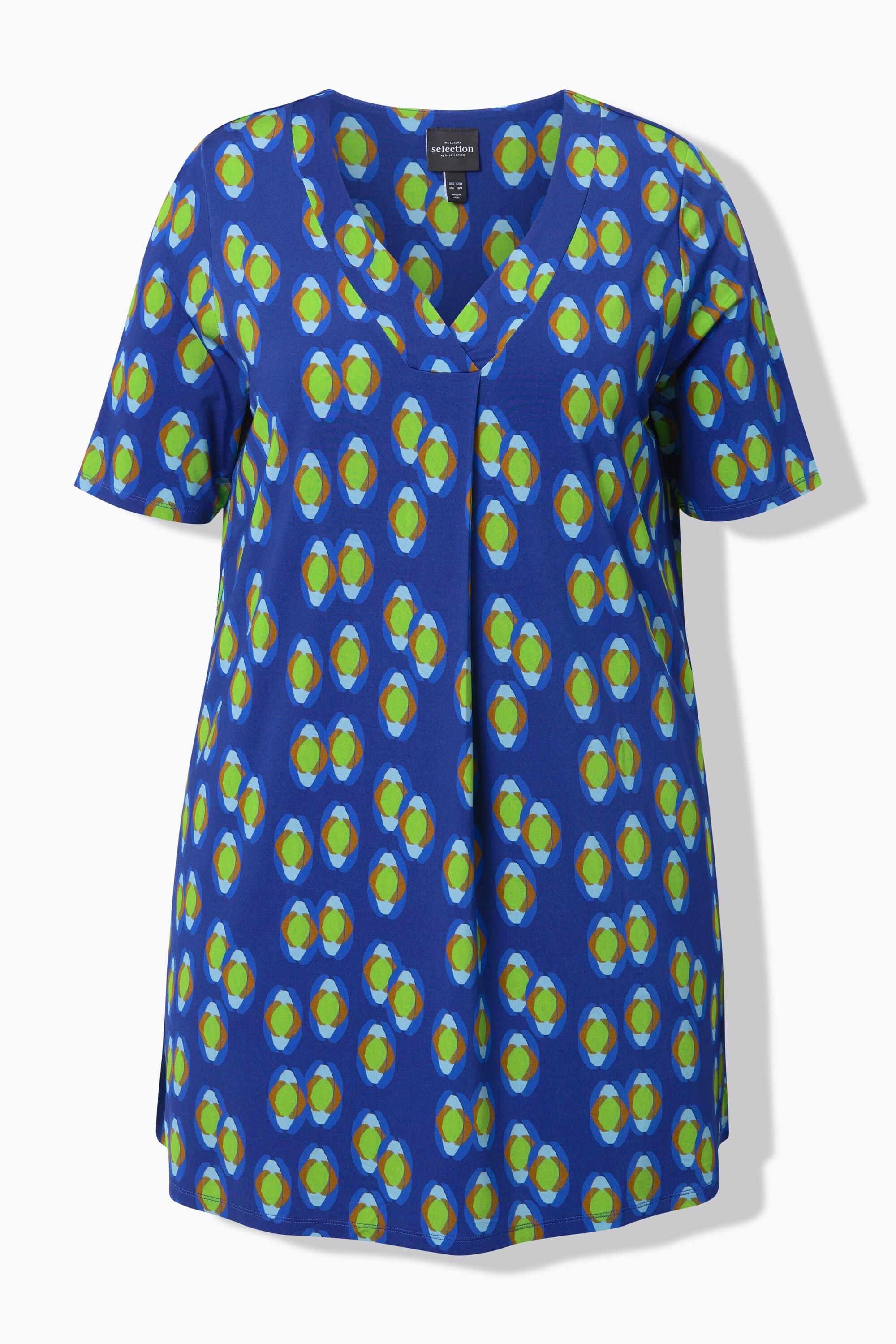 Ulla Popken Slinky A-Line Scollo a V Mezze Maniche Maglia Lunga  