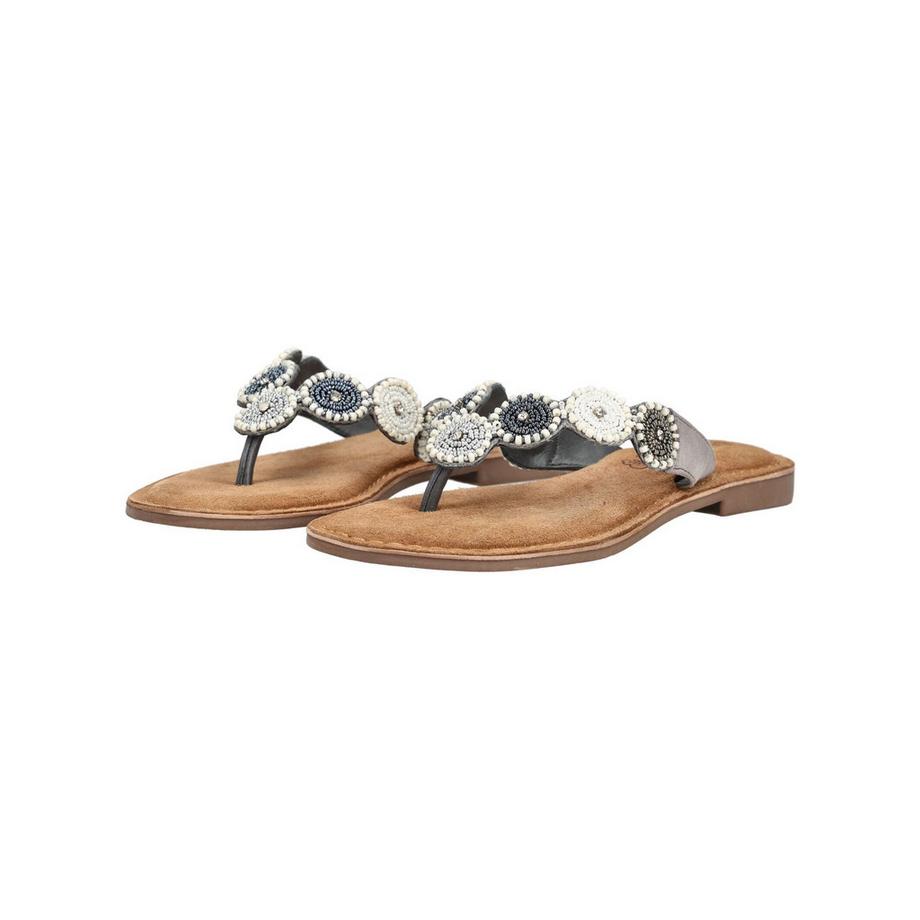 Lazamani Beaded Thong Sandals  
