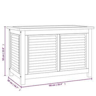 VidaXL Boîte de rangement de jardin teck  