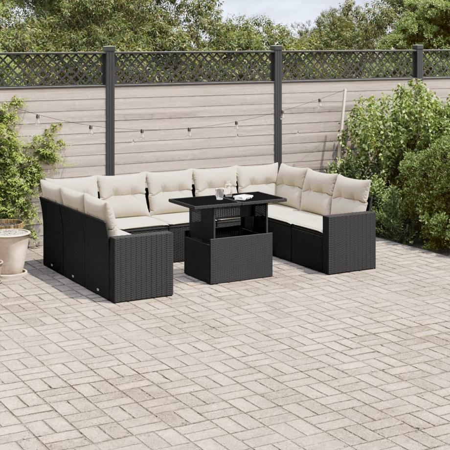 VidaXL Ensemble de canapés de jardin rotin synthétique  