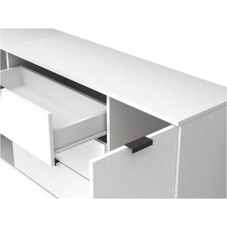 Vente-unique  Credenza con 2 ante e 3 cassetti Bianco e Nero  - MENODA 