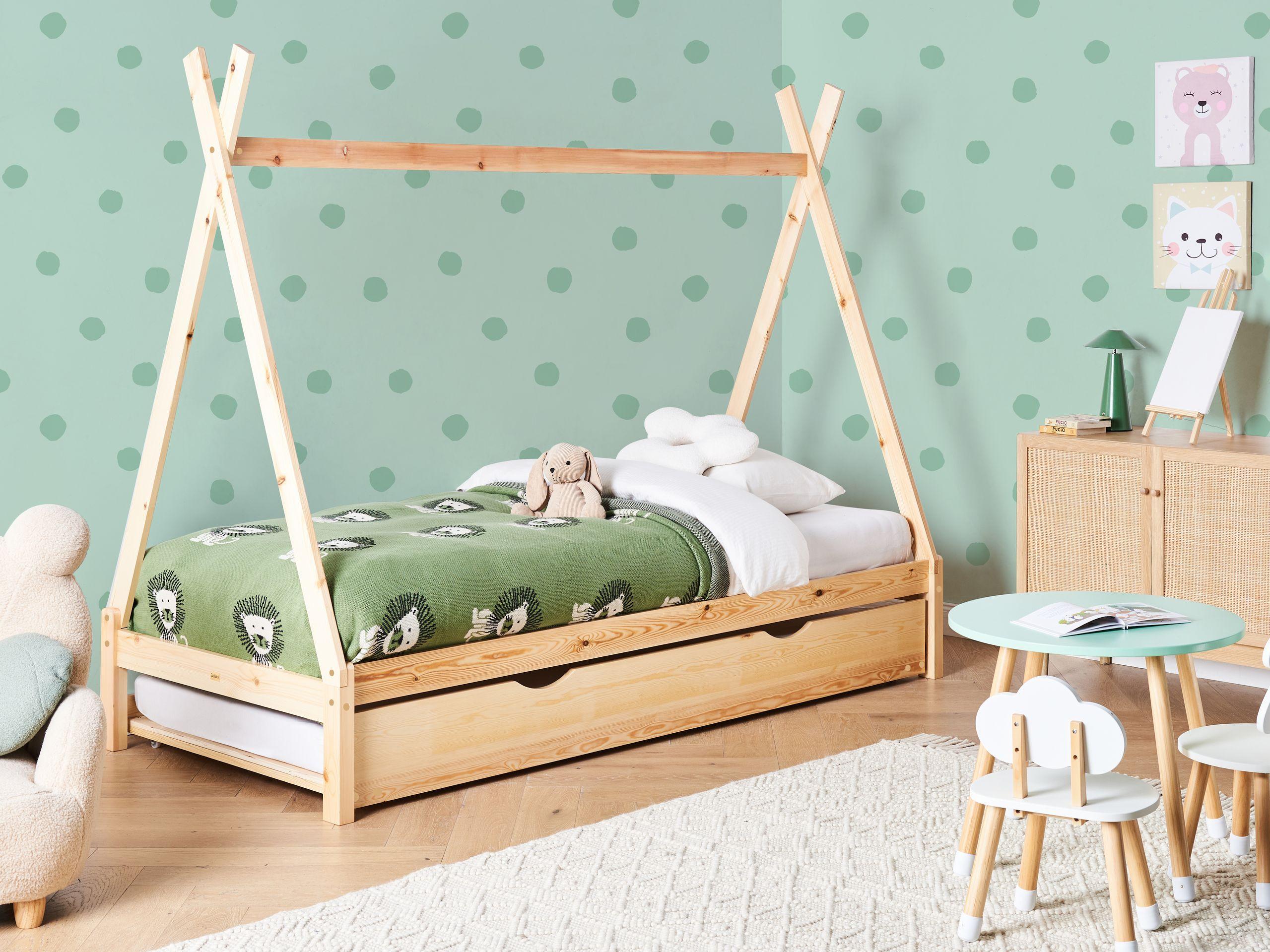 Beliani Letto estraibile per bambini en Legno di pino Moderno TALMONTIERS  