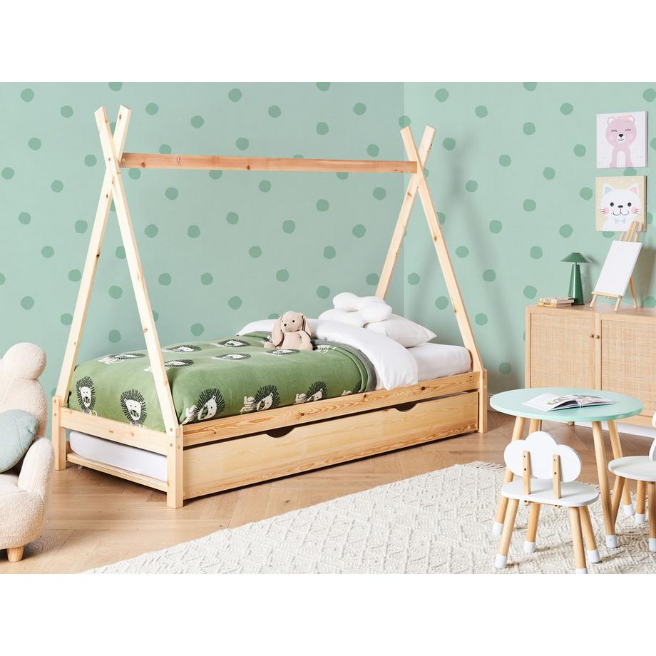Beliani Letto estraibile per bambini en Legno di pino  TALMONTIERS  