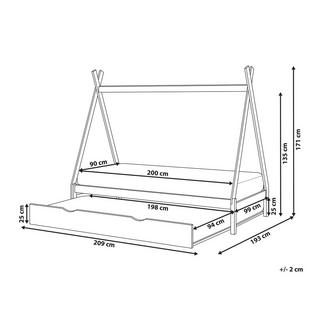 Beliani Letto estraibile per bambini en Legno di pino Moderno TALMONTIERS  
