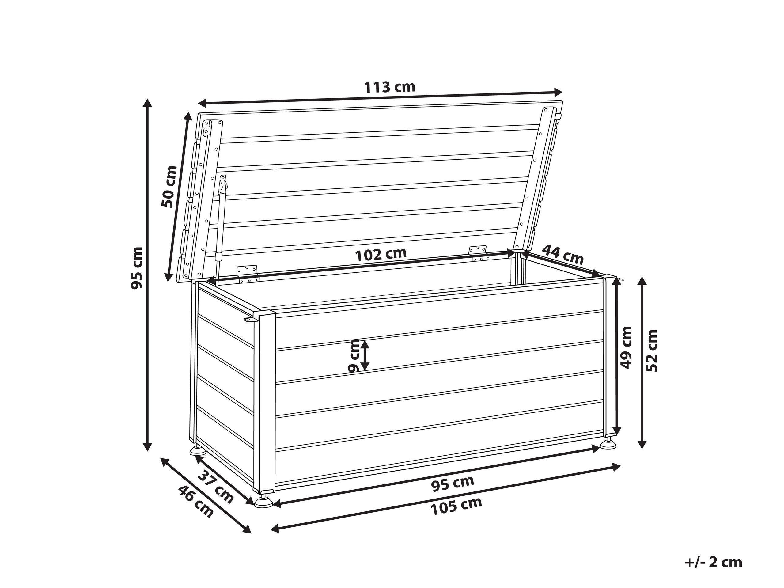 Beliani Coffre de rangement en Aluminium Moderne CAMPALTO  