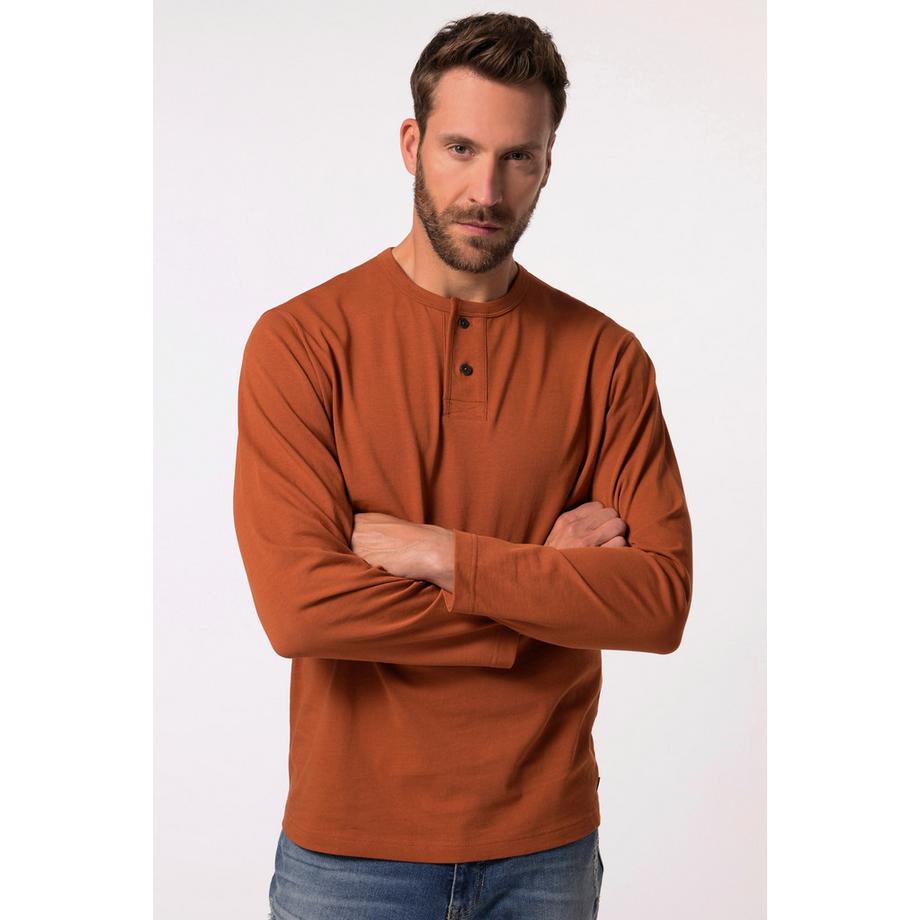 JP1880 Langarm Henley Vintage Look  