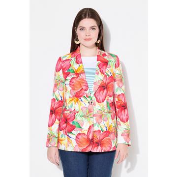 Blazer motif floral. Col à revers et fente d'aisance