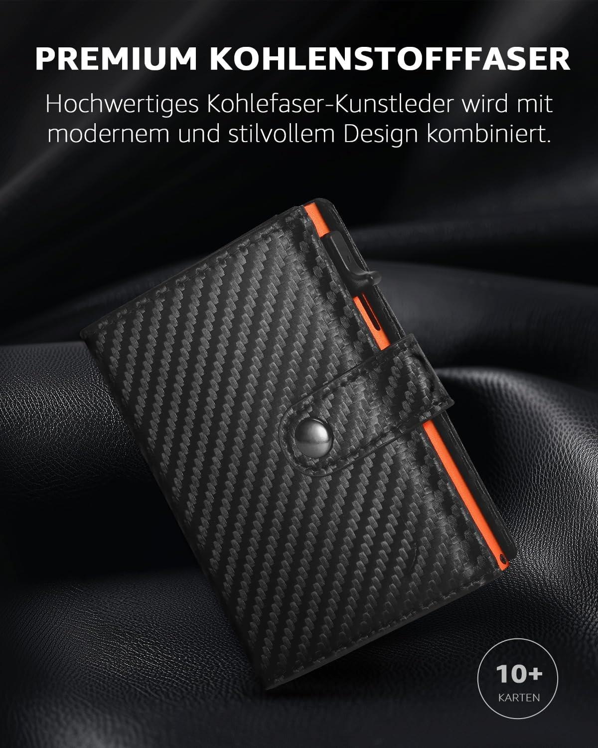 Only-bags.store Schlankes Portemonnaie mit Münzfach RFID-Schutz  