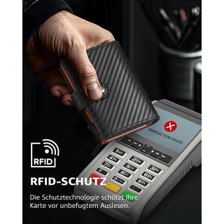 Only-bags.store Schlankes Portemonnaie mit Münzfach RFID-Schutz  