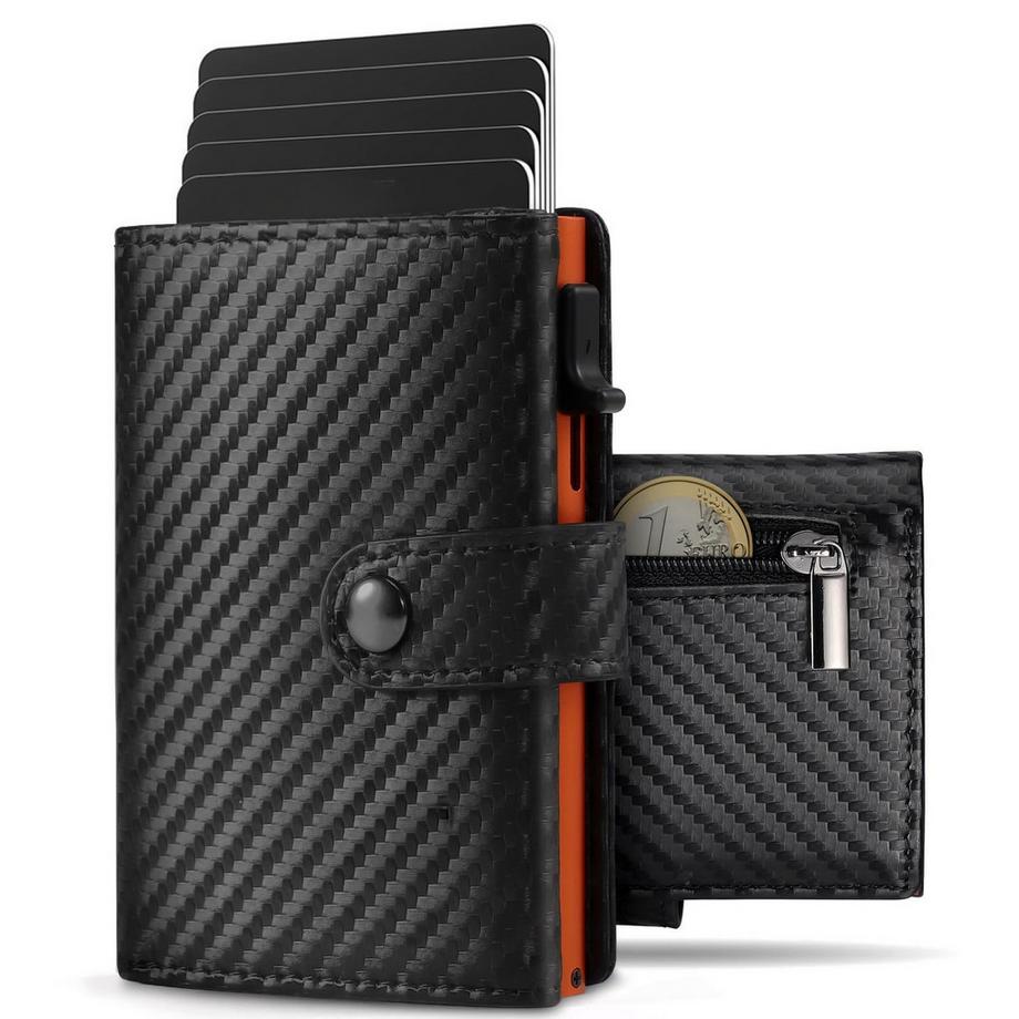 Only-bags.store Schlankes Portemonnaie mit Münzfach RFID-Schutz  