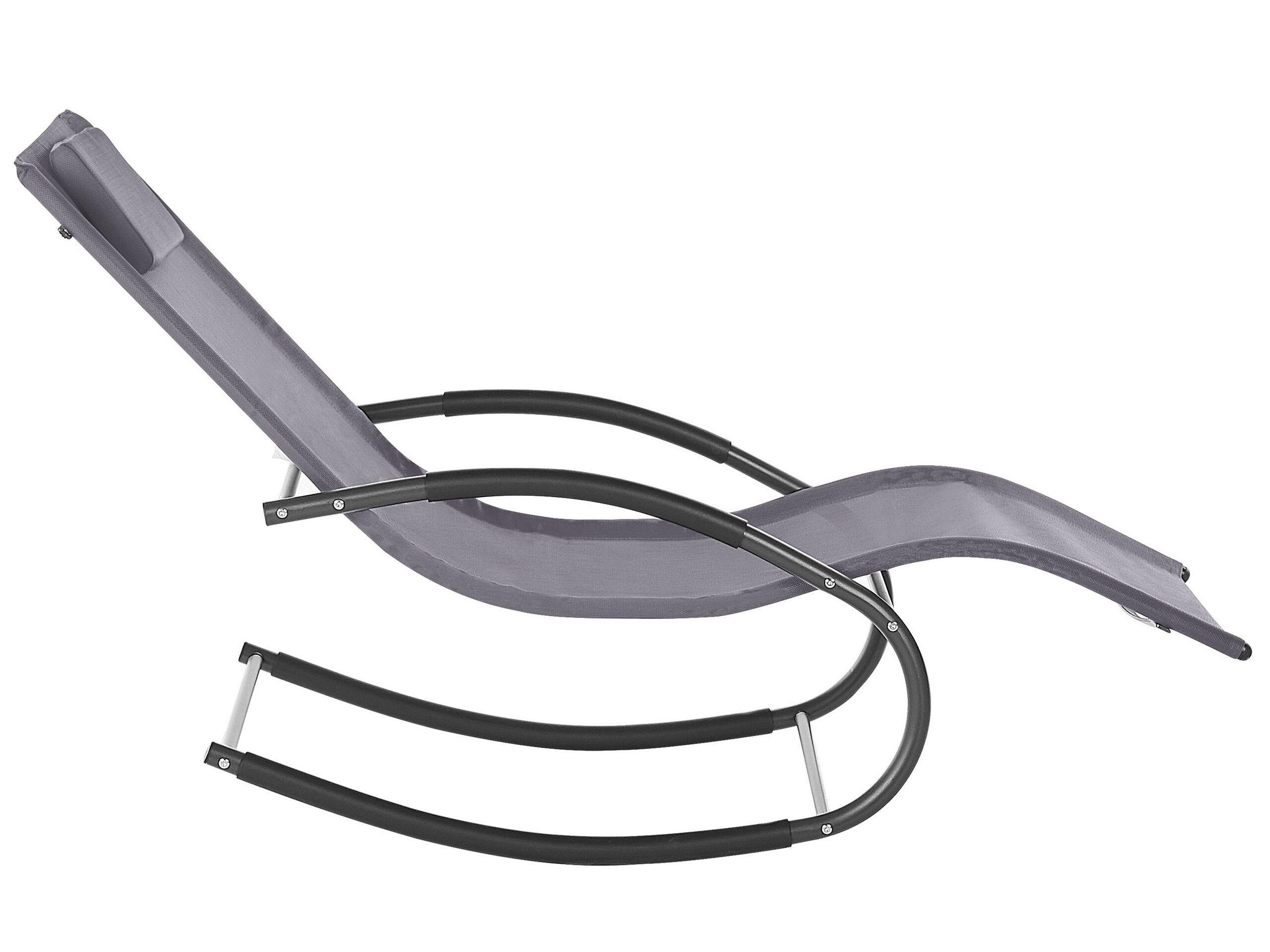 Beliani Lettino Prendisole a Dondolo en Acciaio Moderno CARANO II  