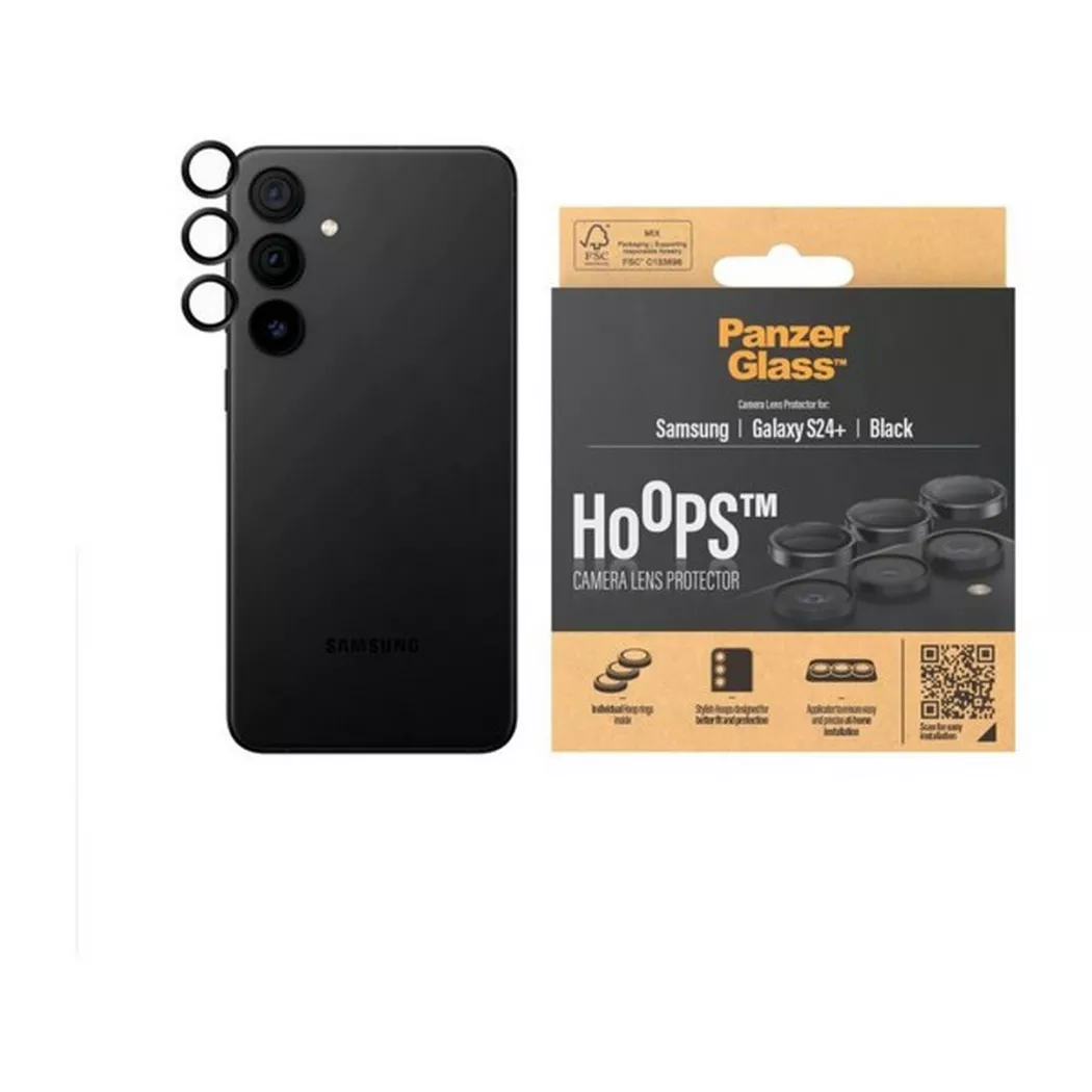 PanzerGlass ® Hoops® Camera Lens Protector Black Samsung Galaxy S24+ Clear screen protector 1 pc(s)