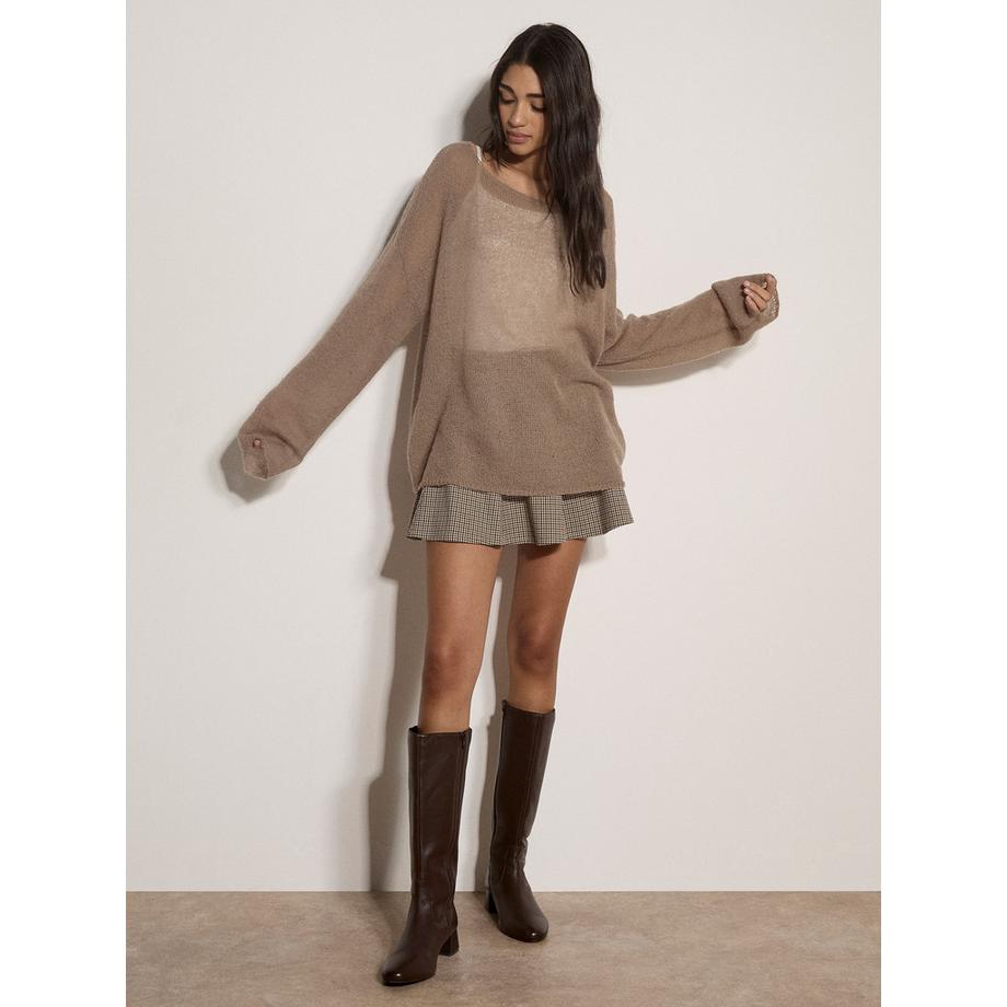 APRICOT Pull oversize léger brossé  