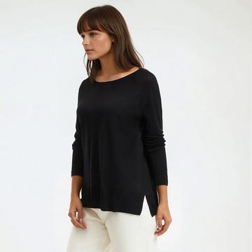 Pull col rond en maille fine