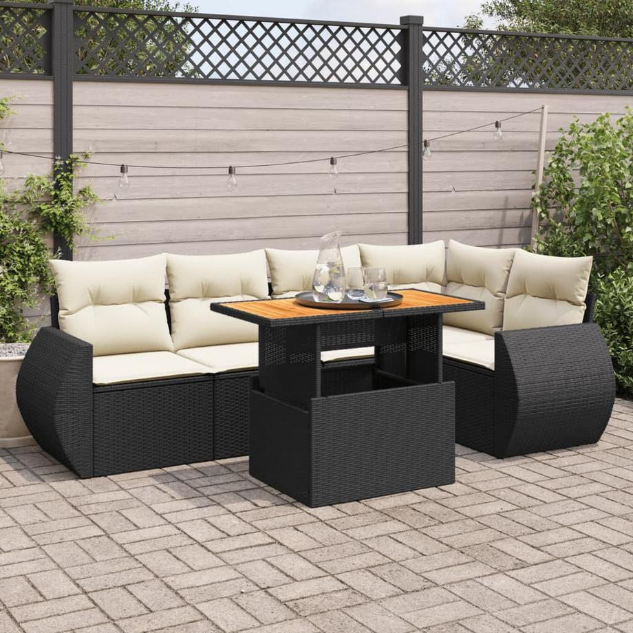 VidaXL set di divani da giardino Polirattan  