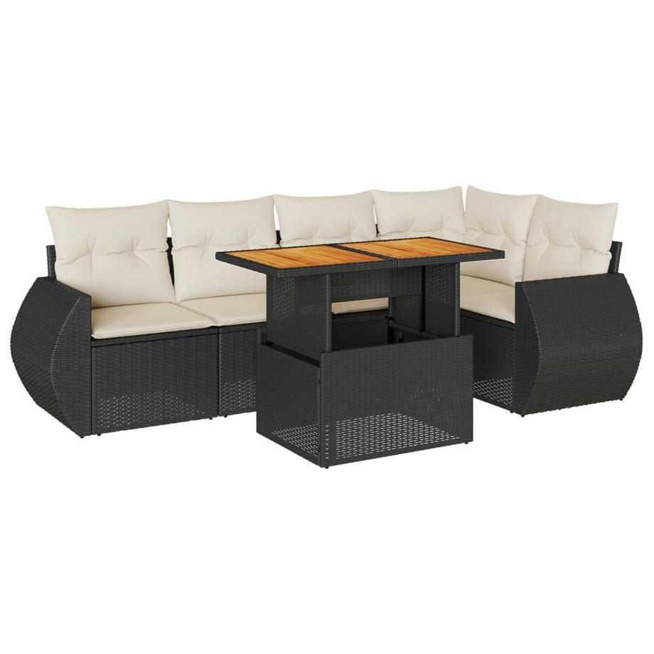 set di divani da giardino Polirattan