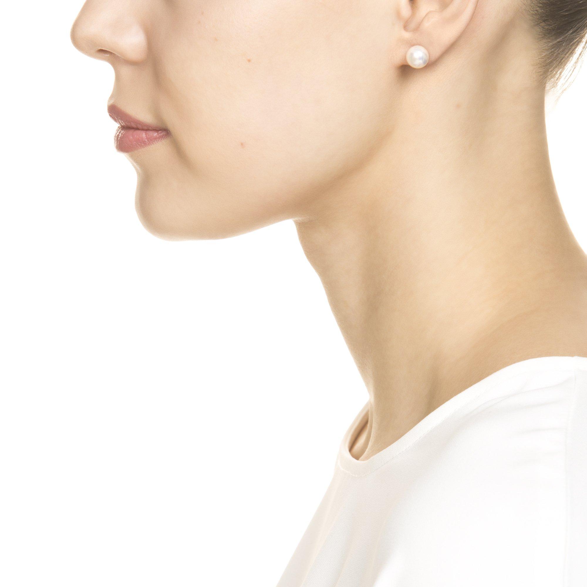 Heideman  Perlohrstecker 8mm silberfarben poliert 