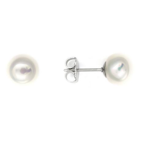 Heideman  Perlohrstecker 8mm silberfarben poliert 