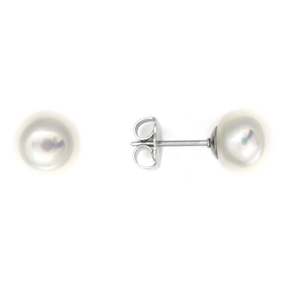 Heideman  Perlohrstecker 8mm silberfarben poliert 