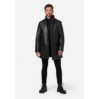 RICANO  Manteau en cuir pour homme Veetal, avec empiècement textile amovible 