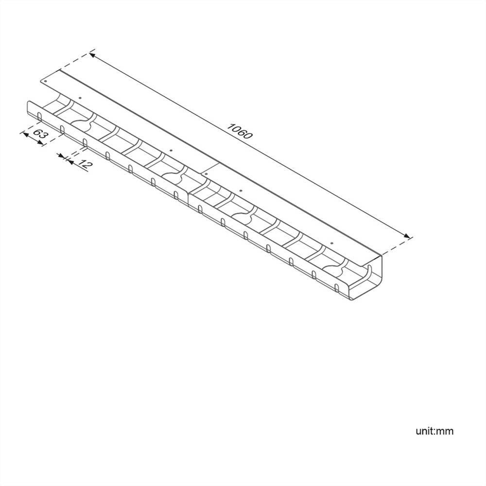 Roline  Kabelkanal Schwarz (L x B x H) 106 cm x 110 mm x 80 mm 1 St. 