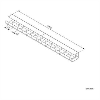 Roline  Kabelkanal Schwarz (L x B x H) 106 cm x 110 mm x 80 mm 1 St. 