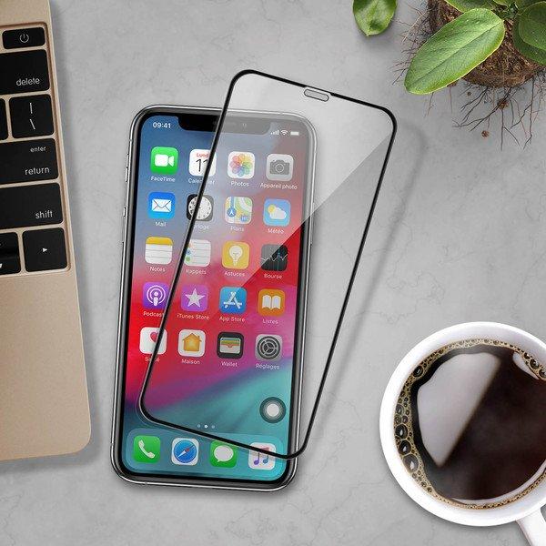Avizar  Film Verre Trempé iPhone 11/XR Noir 