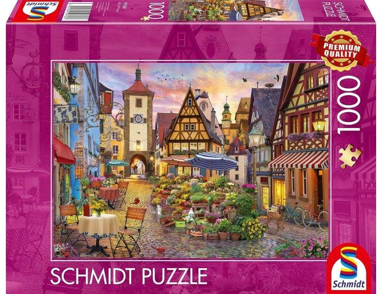 Schmidt  Puzzle Romantisches Bayern Rothenburg ob der Tauber (1000Teile) 