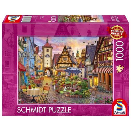 Schmidt  Puzzle Romantisches Bayern Rothenburg ob der Tauber (1000Teile) 