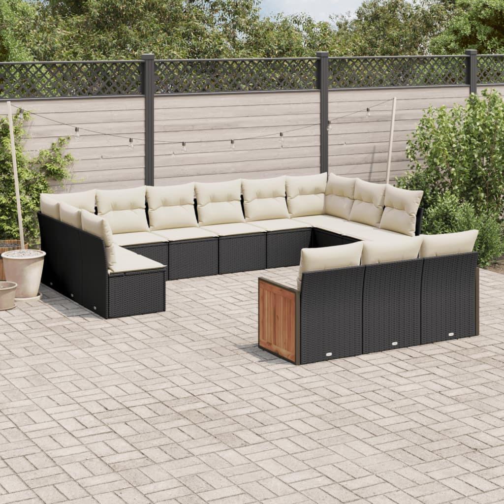 VidaXL set divano da giardino Polirattan  