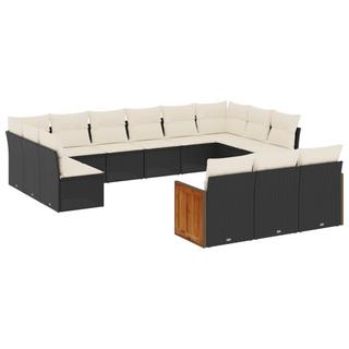 VidaXL set divano da giardino Polirattan  