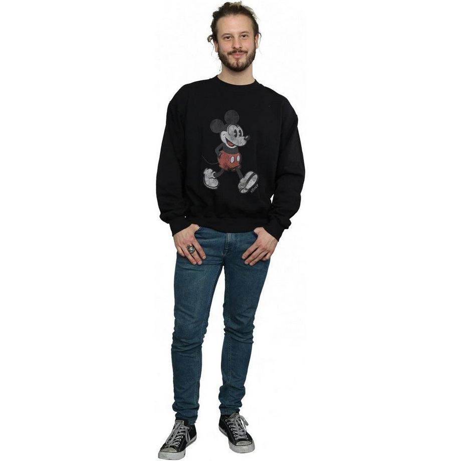 MICKEY MOUSE Distressed Print Sweatshirt  