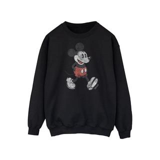 MICKEY MOUSE Felpa Stampa Effetto Invecchiato  