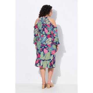 Ulla Popken A-Linie Kleid schulterfrei 3/4-Arm  