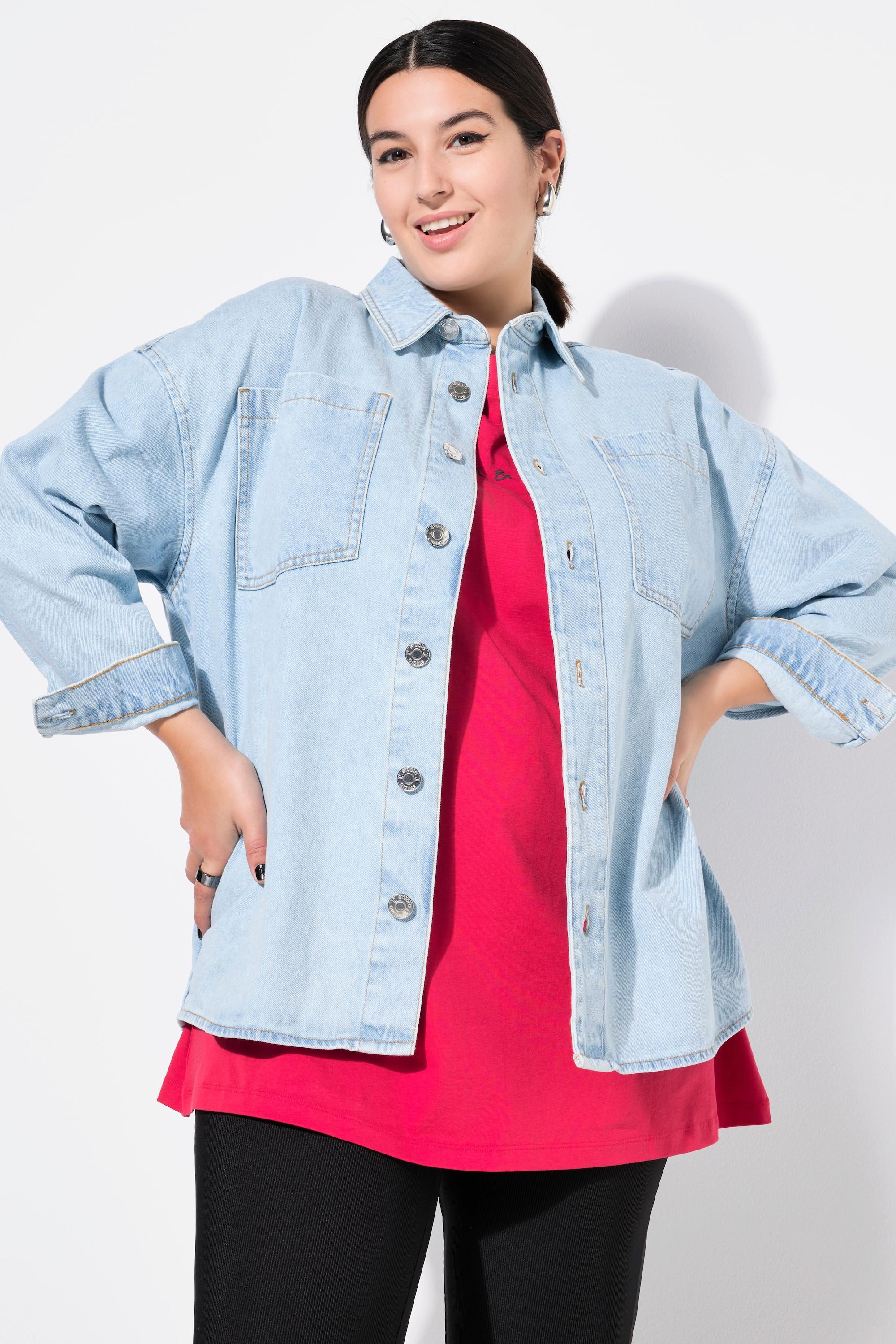 Studio Untold  Chemise en jean#, oversized, col de chemise, manches longues 