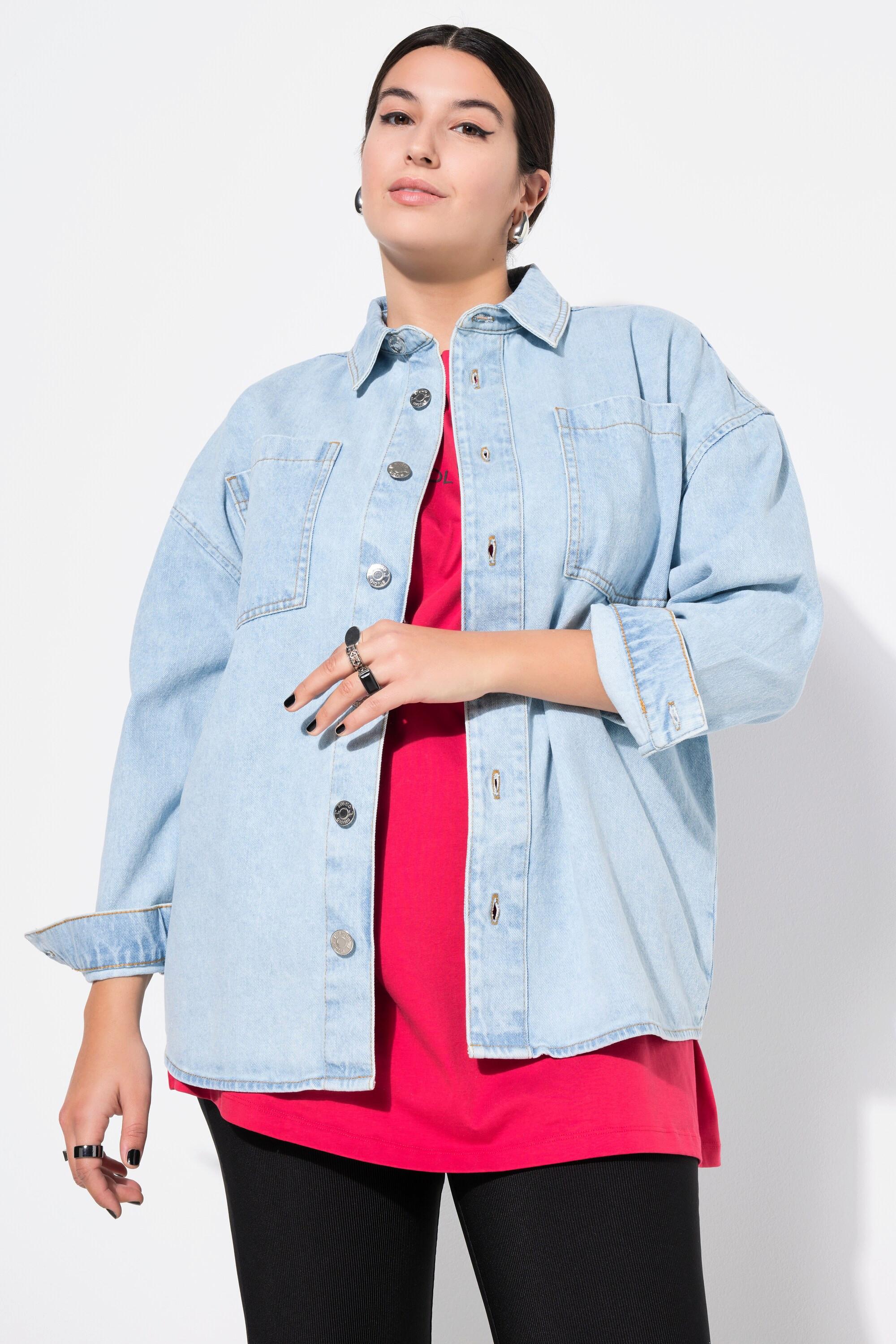 Studio Untold  Chemise en jean#, oversized, col de chemise, manches longues 