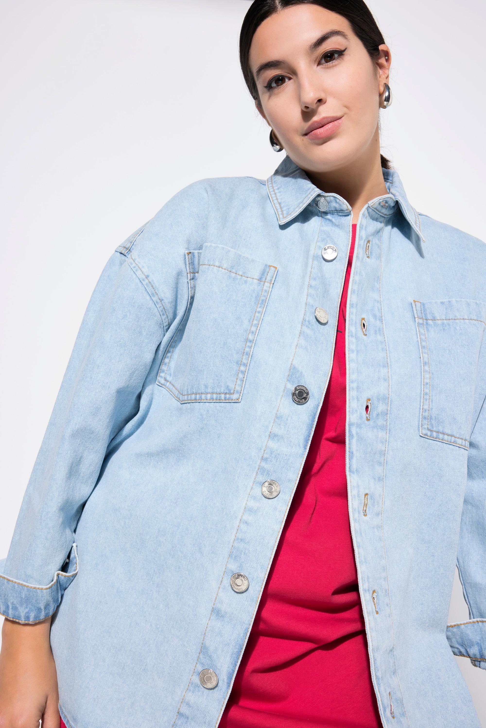 Studio Untold  Chemise en jean#, oversized, col de chemise, manches longues 