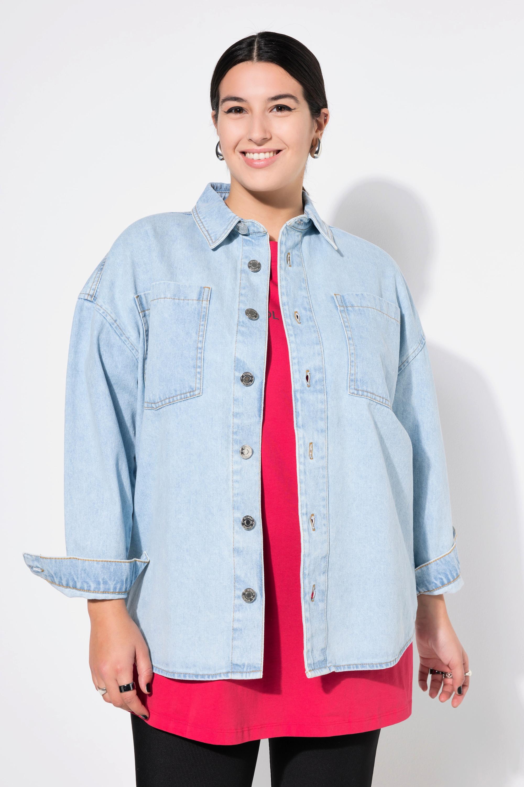 Studio Untold  Chemise en jean#, oversized, col de chemise, manches longues 