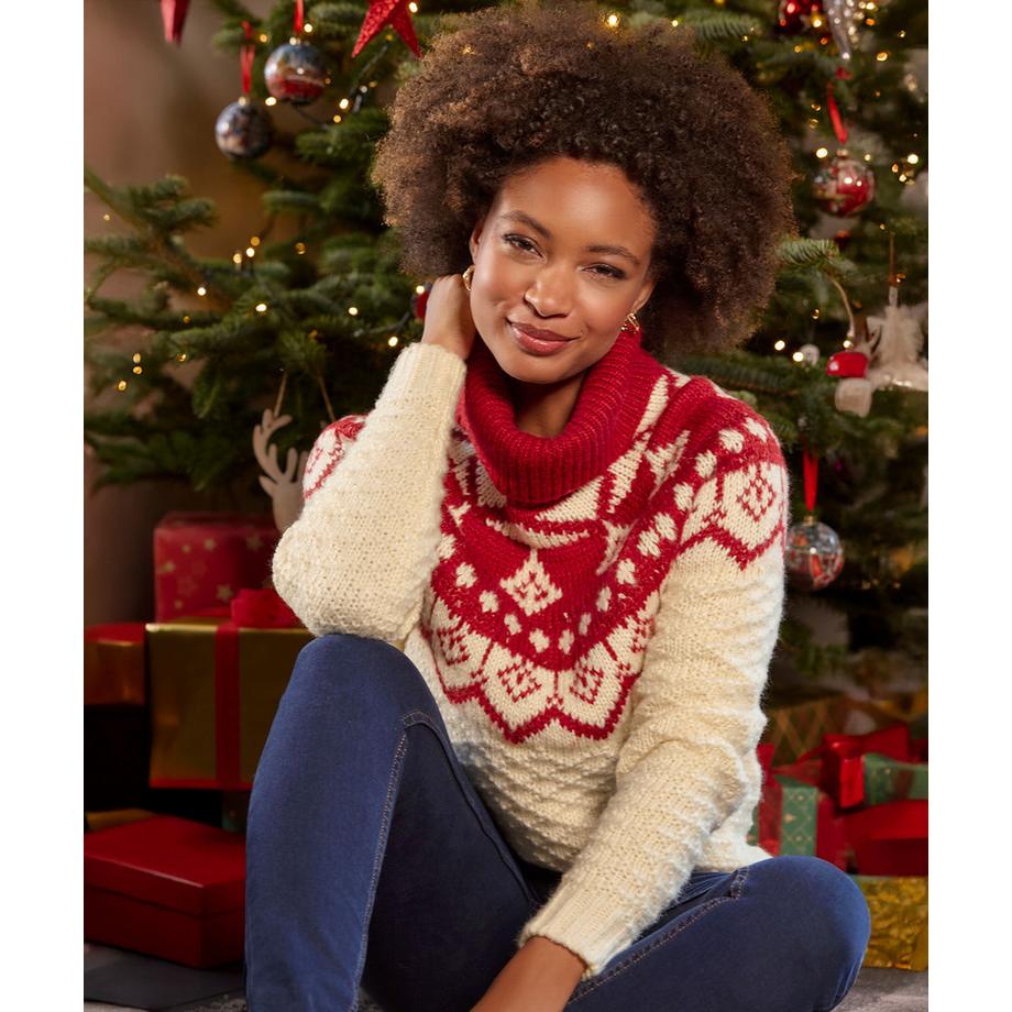 Joe Browns Pullover Fair-Isle collo alto  