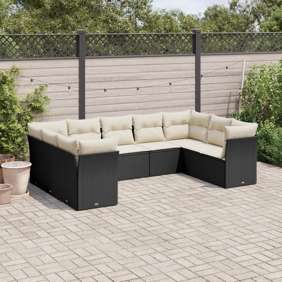 VidaXL set divano da giardino Polirattan  