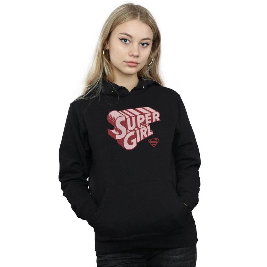 DC COMICS Supergirl Felpa con Cappuccio Stampata  